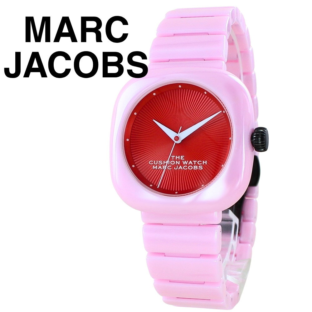 マークジェイコブス 腕時計 レディース ブランド プレゼント 彼女 妻 誕生日 ギフト MARC JACOBS THE CUSHION クッション ピンク セラミック レッド 成人 卒業 入学