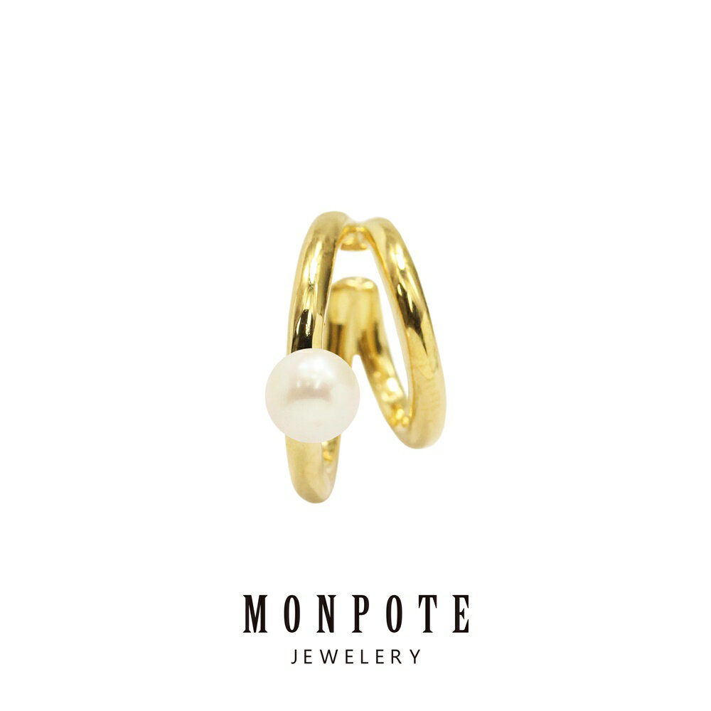 モンポット イヤーカフ パール 大ぶり 大きい レディース シンプル 片耳用 シルバー925 イエローゴールド かっこいい 上品 普段使い おしゃれ 大人 女性...