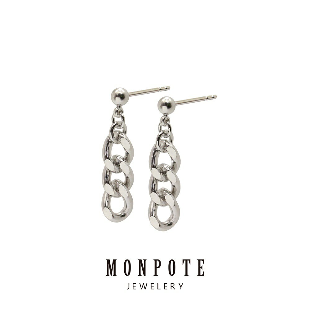 Cubic Zirconia - モンポット ピアス チェーンピアス レディース 揺れる シンプル 両耳用 シルバー925 かっこいい かわいい 普段使い おしゃれ 大人 女性 プレゼント 誕生日 結婚祝い 結婚記念日 母 妻 彼女 女友達 ギフト 成人 卒業 入学