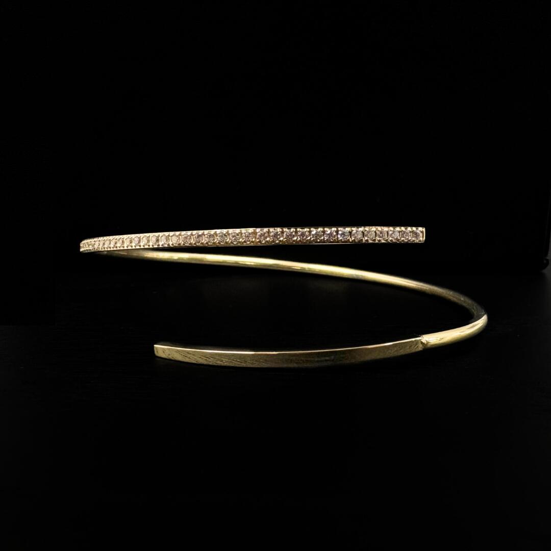 正規品 ナチュラルピュア バングル レディース ブレスレット シンプル おしゃれ イエローゴールドカラー ノンアレルギー サージカルステンレス ステンレス 金属...