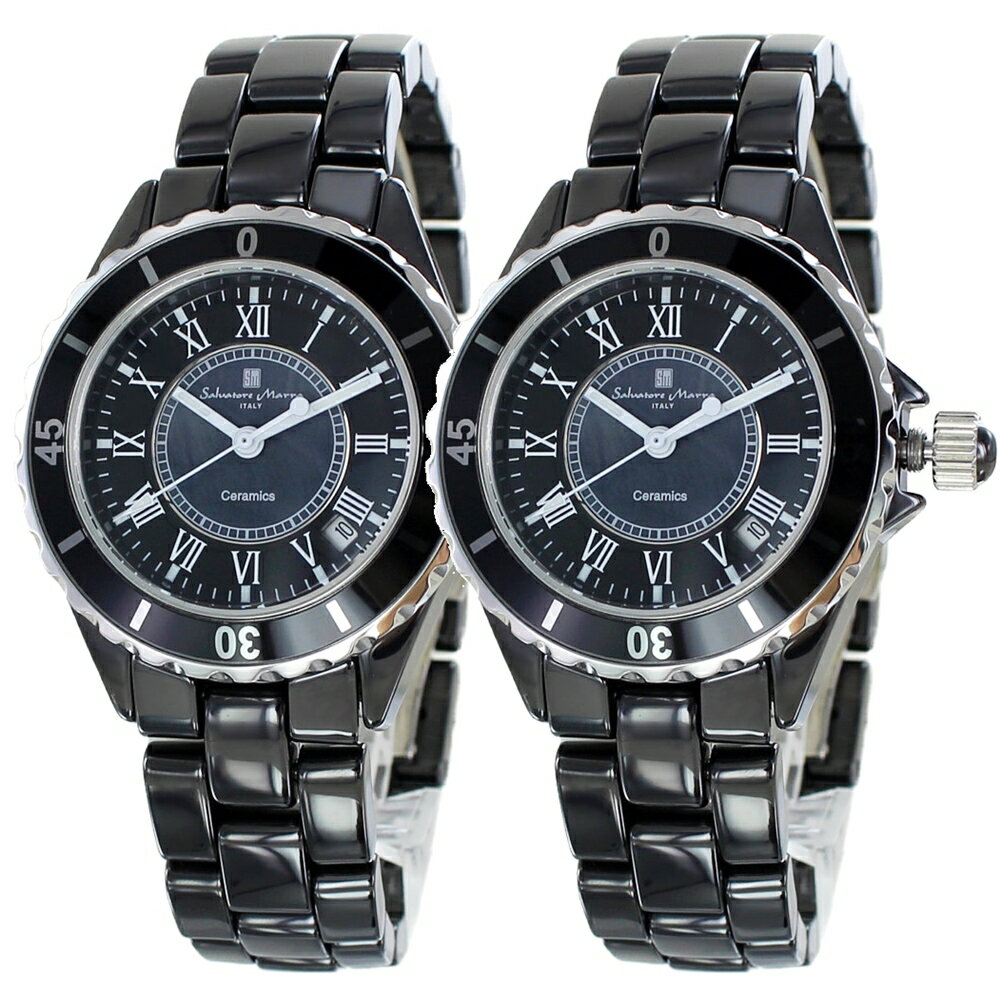 ペアウォッチ 正規品 サルバトーレマーラ ペア腕時計 セラミック ブレスレット 時計 ブランド おしゃれ お揃い ペアギフト 両親 夫婦 カップル クリスマスプレゼント ランキング お祝い
