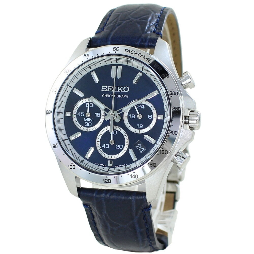 国内正規品 セイコー 腕時計 手表 メンズ 多機能ウォッチ スピリット ブルー 青 レザー フォーマル ビジネス 仕事 男性 時計 高級感 就職 還暦祝い 退職 誕生日プレゼント お祝い 記念日 ギフト 成人 卒業 入学