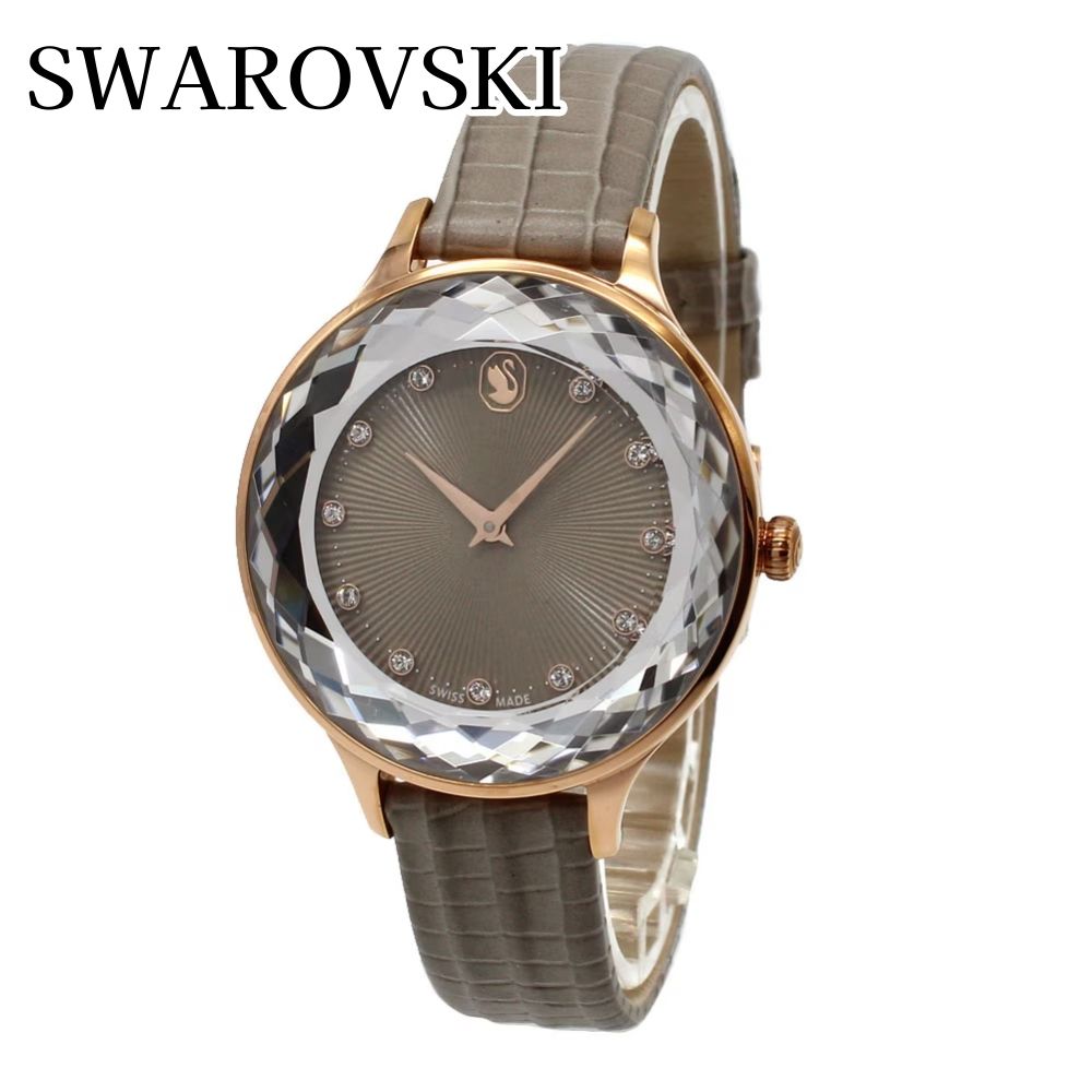 楽天市場】腕時計 レディース 革ベルト（ブランドスワロフスキー