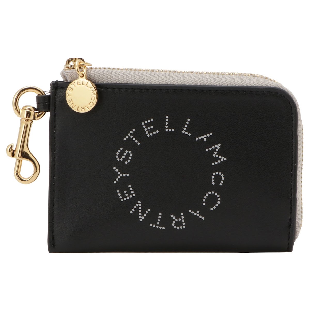 ステラマッカートニー STELLA McCARTNEY 7P0007 W8856 1000 ステラ ロゴ サークル パンチングロゴ バイカラー キーリング&キー...