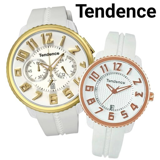 ペアウォッチ テンデンス 腕時計 メンズ レディース ペアセット 防水 シリコンベルト ホワイト カジュアル おしゃれ 誕生日 記念日 プレゼント ペアギフト Tendence 時計 ランキング お祝い