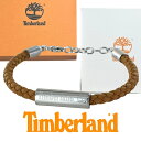 正規品 ティンバーランド ブレスレット ユニセックス メンズ レディース 編み込みレザー ブラウン シルバー金具 おしゃれ ブランドアクセサリー ペア対応 誕生日 プレゼント ギフト 男性 女性 ランキング お祝い