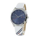 トミーヒルフィガー 時計 メンズ レディース ボーイズサイズ 腕時計 手表 Peyton ペイトン 38ミリ シルバー ネイビー ホワイト レザー 革ベルト シンプル 1782089 合格 社会人 記念日 クリスマスプレゼント ランキング お祝い