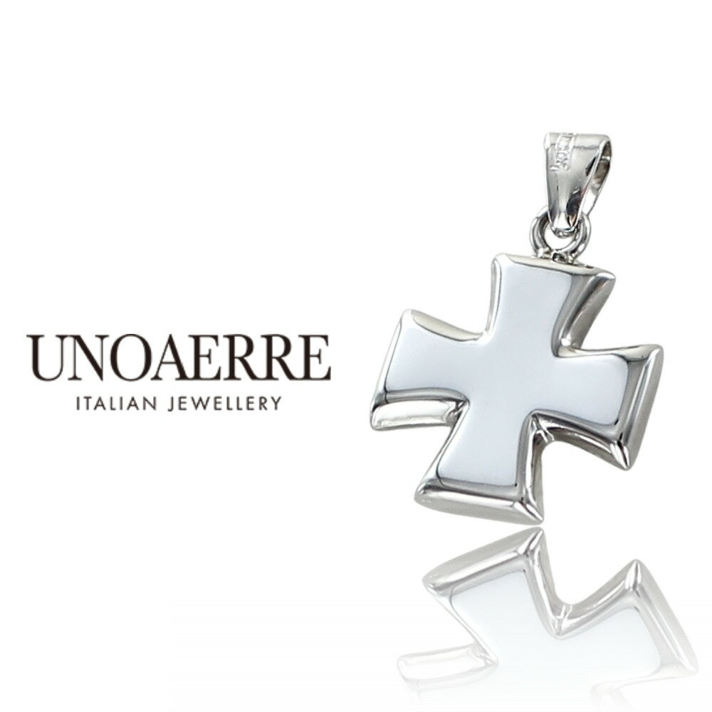 ウノアエレ 18金 ホワイトゴールド クロス ネックレストップ ネックレスチャーム レディース K18WG 18K ホワイト ゴールド イタリア製 高級感 大人...