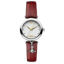 ヴィヴィアン ウエストウッド 時計 レディース 腕時計 トラファルガー シルバーケース レッド レザー ラインストーン オーブチャーム VV108WHRD 時計 誕生日 ギフト 内祝い 母の日 お祝い