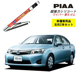 PIAA ピア トヨタ カローラアクシオ ハイブリッド NKE16# 用 ワイパー替えゴム SLW60 SLR40 左右 2本 セット 運転席 助手席 2本セット 呼番 96 / 90 超強力シリコート 国産車 超撥水 シリコン ゴム はっ水 ゴム交換 カー用品 ビビリ音低減 クリア視界 拭き取り メール便