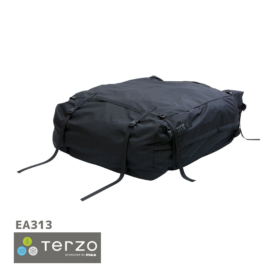 Terzo テルッツォ by PIAA ルーフラック オプション 350L ルーフラックバッグ ブラック 防水 防塵対応 ファスナーフラップ採用 固定用バックルベルト付 EA313