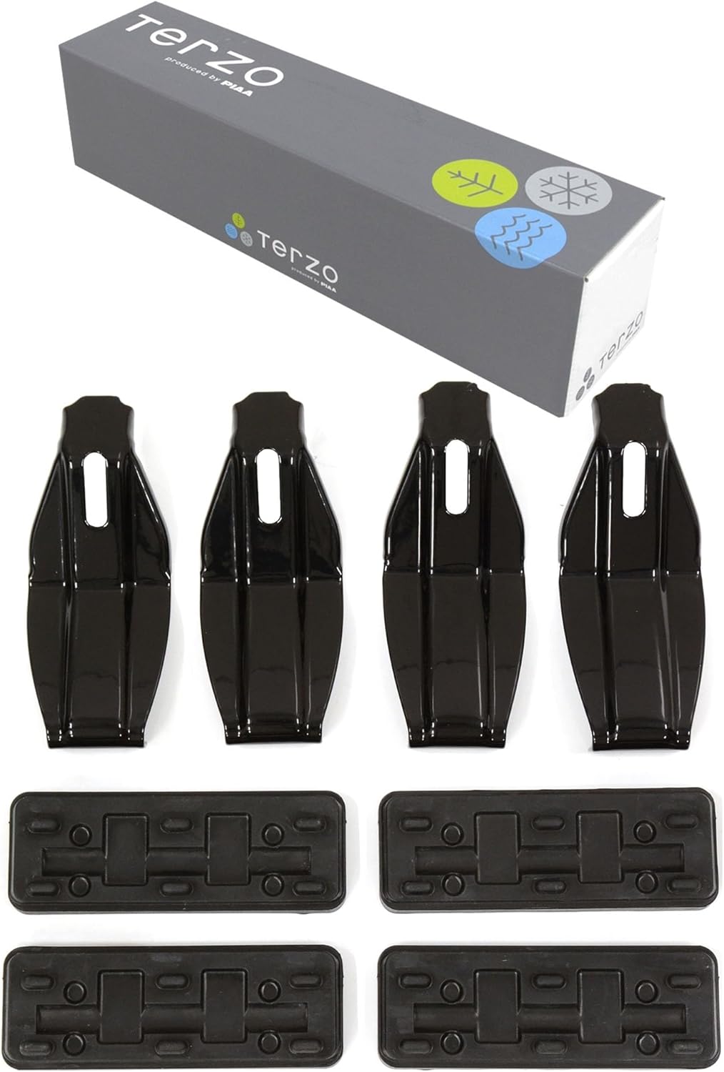 Terzo テルッツォ (by PIAA) ベースキャリア 車種別取付ホルダーセット 4個入 ブラック 【TOYOTA】 プロボックス / サクシード / ファミリアバン _他 EH474