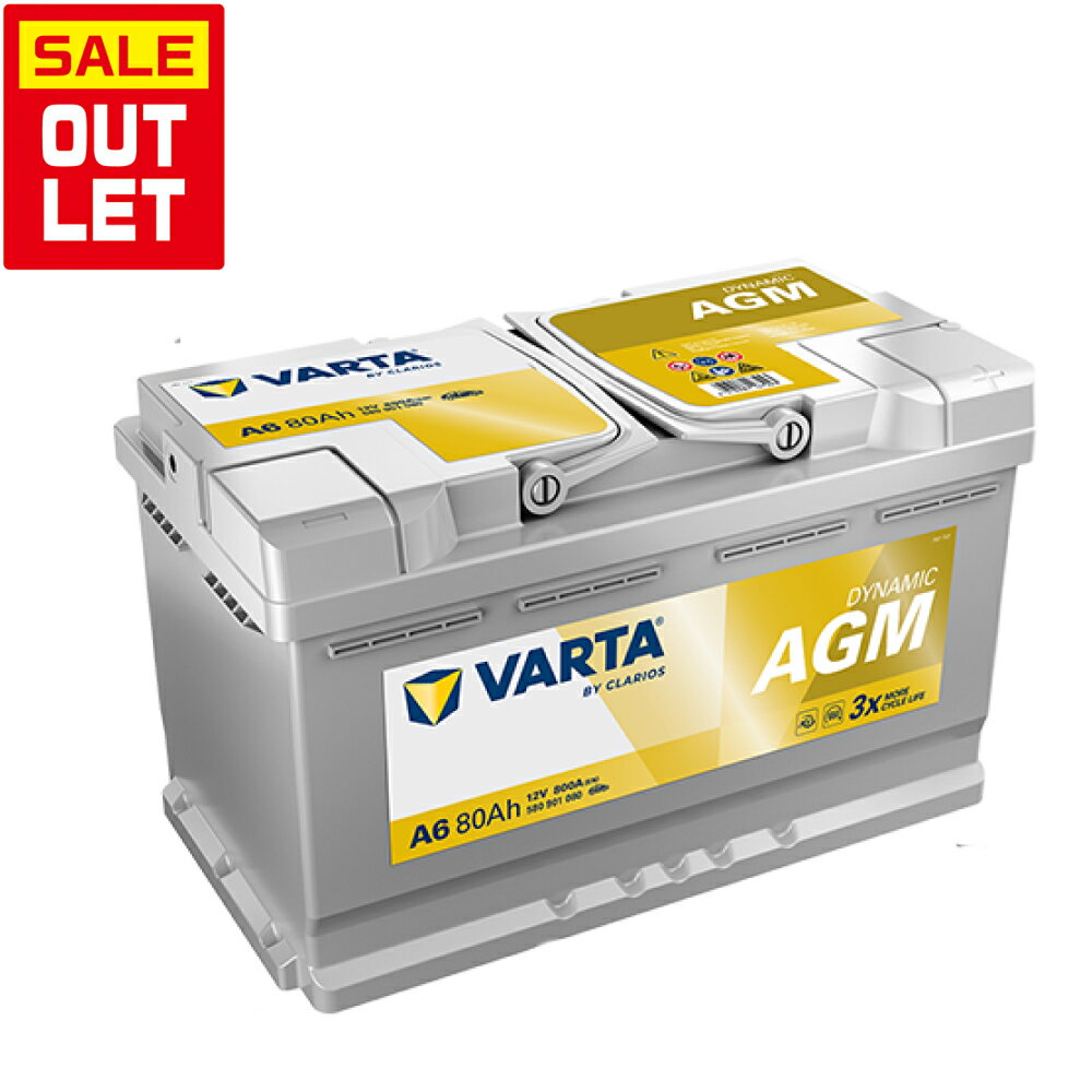アウトレット ドイツ製 VARTA バッテリー 580-901-080 A6 (旧品番F21) AGM バルタ シルバーダイナミック 580901080 輸入車用バッテリー カーバッテリー バッテリー本体 車 処分 アイドリングストップ 車のバッテリー バッテリー交換