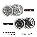 KYOHO ホイール シュタイナーFTX 17インチ 7.0J インセット +48 5H PCD 100 ブラック シルバー メッキピアスボルト STEINER...