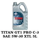 TITAN GT1 PRO C-3 SAE 5W-30 XTL 5L FUCHS フックス オイル A602007315 エンジンオイル | 承認 BMW LONGLIFE-04 ベンツ 229.51 ポルシェ C30 VW 50400 50700 推奨 FIAT 9.55535-S3 フォード N2C917-A エンジン保護 燃費向上 モーターオイル ロングドレーン