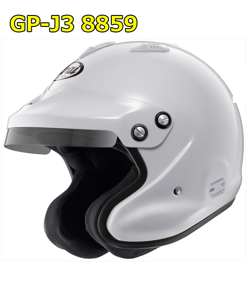 Arai アライ 四輪用ヘルメット GP-J3 8859 白 PB-cLc構造 送料無料 GPJ3-XS GPJ3-S GPJ3-M GPJ3-L GPJ3-XL