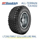 BFGoodrich オールテレーン LT295/70R17 121/118S LRE RWL BFグッドリッチ ALL-TERRAIN T/A KO2 724640 17インチ 単品 タイヤ ライトトラック規格 オンロード＆オフロード ホワイトレター オールラウンド ドレスアップ 566212