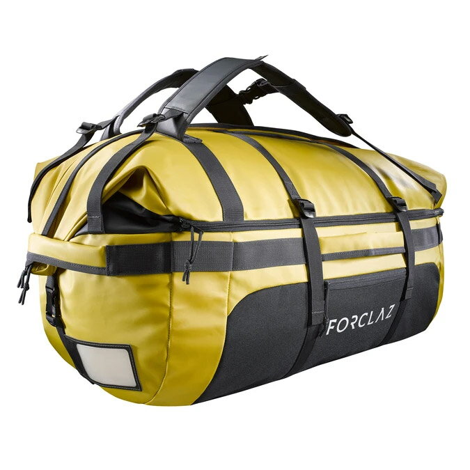 FORCLAZ（フォルクラ）登山 トレッキング バックパック リュック 容量調整 TRANSPORTBAG 80-120L ハニー 防水 エコデザイン 耐摩耗性 サイズ調節可 2189143 8383302 デカトロン DECATHLON アウトドア 3