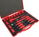 20ピース 1/2インチドライブ VDE 絶縁ソケットセット MP005048 マイケルプロ 工具 整備用品 メンテナンス 修理 DIY 自動車 軽自動車 大型...