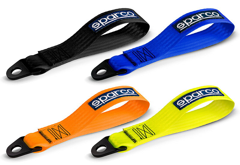 SPARCO スパルコ TOW BAR 牽引フック オレンジ ブルー イエロー ブラック 01638ARF 01638AZ 01638GF 01638N　布製 正規品 メール便