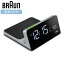 \ポイント10倍/ ブラウン 置き時計 Qiワイヤレス充電 BRAUN BC21G デジタルクロック スマートフォン ..