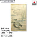 のれん 円山応挙 和風 85cm幅 150cm丈 鯉魚図 水面 風景 暖簾 半間 ベージュ 暖簾 半間 和柄 日本画 絵画 浮世絵 歌舞伎 名画 屏風 障壁画 ...