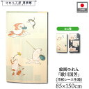 のれん 歌川国芳 和風 85cm幅 150cm丈 2種 金魚づくし 黄緑 紺 暖簾 半間 和柄 日本画 絵画 浮世絵 歌舞伎 名画 屏風 障壁画 間仕切り 目隠...