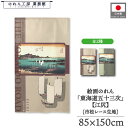 のれん 東海道五十三次 和風 85cm幅 150cm丈 2種 歌川広重 保永堂 江尻 グレー 暖簾 半間 和柄 日本画 絵画 浮世絵 歌舞伎 名画 屏風 障壁画 間仕切り 目隠し タペストリー 入口 店頭 軒先 業務用 店舗用 飲食店 居酒屋