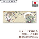 ショート丈 のれん 和風 85cm幅 30cm丈 45cm丈 2サイズ 短い 風神雷神 浮世絵 市松レース 暖簾 半間 和柄 モダン 間仕切り 目隠し タペスト...