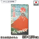 のれん レトロ 和風 85cm幅 150cm丈 富士山温泉 赤富士 葛飾北斎 ひげラク図絵社 安楽葛飾雅志 ポップアート 暖簾 半間 和柄 モダン 間仕切り 目隠し タペストリー 入口 店頭 軒先 業務用 店舗用 飲食店 居酒屋
