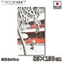 のれん 和風 85cm幅 150cm丈 雪景色 風景 番傘 冬 捺染 暖簾 半間 和柄 モダン シンプル ナチュラル 間仕切りカーテン 目隠し タペストリー 入口 店頭 軒先 業務用 店舗用 飲食店 居酒屋