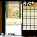 渡辺崋山 のれん 月下鳴機図 85cm幅 90cm丈 緑 グリーン 絵画 名画 浮世絵 短い ショート おしゃれ 和風 暖簾 ノレン 間仕切り カーテン タペス...