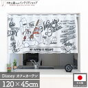 カフェカーテン ディズニー グッズ 120cm幅 45cm丈 チップ デール サニタリー キッチン おしゃれ 間仕切り 目隠し Disney チップとデール エンジョイクッキング