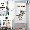 のれん ネコ 猫 THE CAT アメリカンショートヘア タペストリー ポスター 85cm幅 150cm丈 目隠し 間仕切り 暖簾 ノレン 白(3)