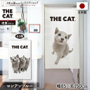 のれん ネコ 猫 タペストリー ポスター 85cm幅 150cm丈 目隠し 間仕切り 暖簾 ノレン THE CAT ロシアンブルー