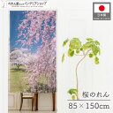 のれん 桜 タペストリー ポスター 幅85×丈150cm お花見 間仕切り 目隠し おしゃれ 満開のしだれ桜 ピンク