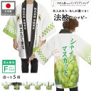 はっぴ ハッピ 名入れ 名前入れ 文字入れ 法被 シャインマスカット 祭 イベント 産地直送 フリーサイズ 全5種