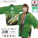 はっぴ ハッピ 名入れ 名前入れ 文字入れ 法被 本わさび わさび ワサビ 販促 イベント 祭 緑 フリーサイズ