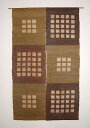 麻 格子暖簾 茶 丈150cm 京都染元しょうび苑(受注生産品)暖簾 のれん 高級 和風 伝統工芸品 高級感 上品 おしゃれ 高貴 芸術 旅館 和室 飲食店 目隠し 間仕切り 装飾 天然素材 華やか 贈り物 模様替え 京都 職人 染め