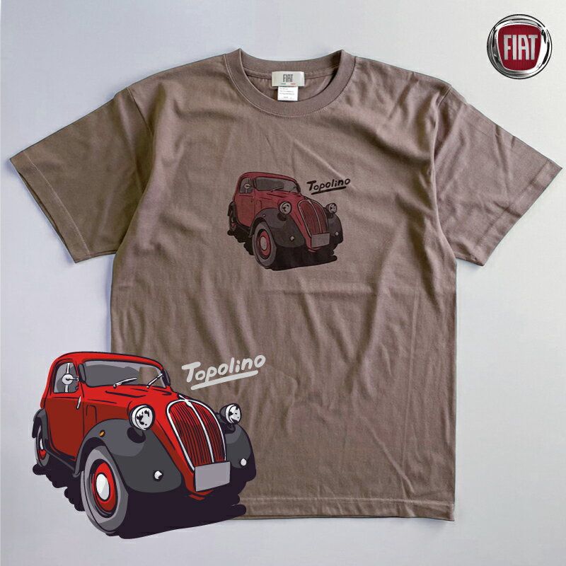 Tシャツ FIAT 2301FT01-54 フィアット 500(1936) トッポリーノ 綿100％ 6.2オンス (コーマ糸)
