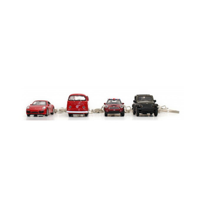 キーチェーン 2個セット　Minicooper S ミニクーパーS Volkswagen Bus　フォルクスワーゲンバス、ポルシェカレラ 全8タイプからお選び頂けます！