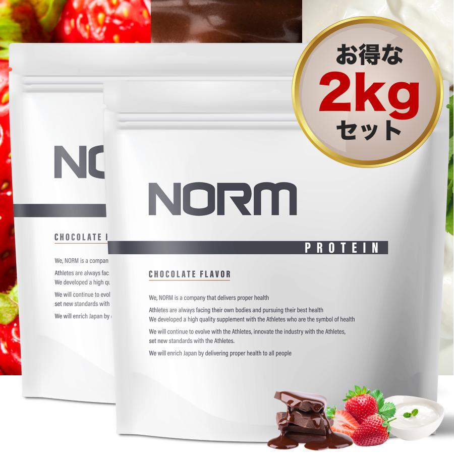 ホエイプロテイン 【選べる2味】植物由来の甘味料「ステビア」のみ使用 国内製造 2kg 男性 女性 ジュニア 筋トレ ボディメイク プロテイン ダイエット たんぱく質 WPC 美味しい 飲みやすい 溶けやすい チョコ ストロベリー ヨーグルト NORM ノーム