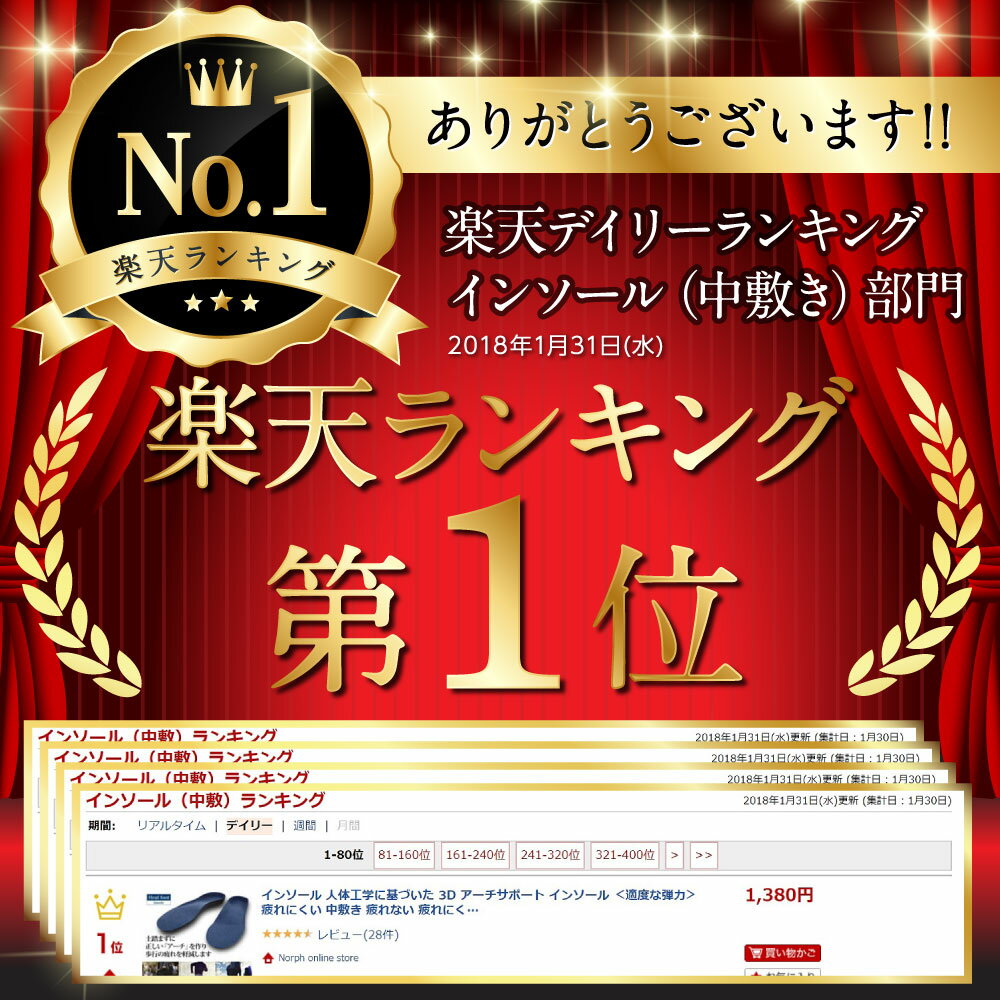 【全品10％OFFクーポン★楽天スーパーSALE】【楽天1位】【送料無料】インソール 人体工学に基づいた 3D アーチサポート 疲れにくい 靴 中敷き 中敷 なかじき 土踏まず かかと レディース メンズ 衝撃吸収 サイズ調整 防臭 楽 偏平足 扁平足 アーチ スニーカー ブーツ スポー