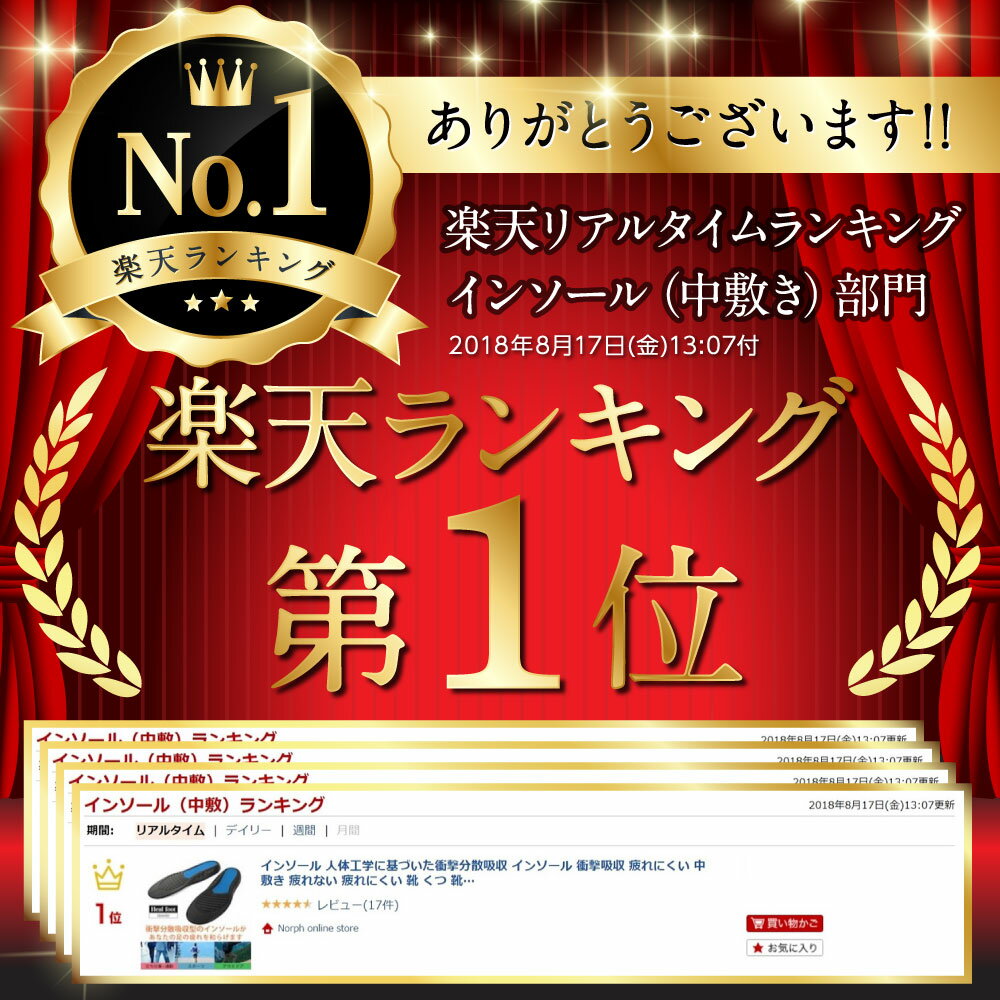 【全品10％OFFクーポン★楽天スーパーSALE】【楽天1位】【送料無料】インソール 衝撃吸収 疲れにくい 靴 中敷き 中敷 なかじき 足が痛い 疲れ 防止 かかと メンズ レディース 男性用 サイズ調整 大きめ 29cm 偏平足 扁平足 靴底 スニーカー ブーツ スポーツ ランニング 登山