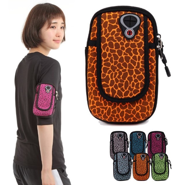 【送料無料】Norph（ノーフ） アニマル柄アームポーチ ポーチ ランニングポーチ スマホ ウエスト ランニング ウォーキング バッグ アウトドア ポーチ ウエストバッグ ウエストポーチ iphone6 plus 収納 登山 ハイキング サイクリング