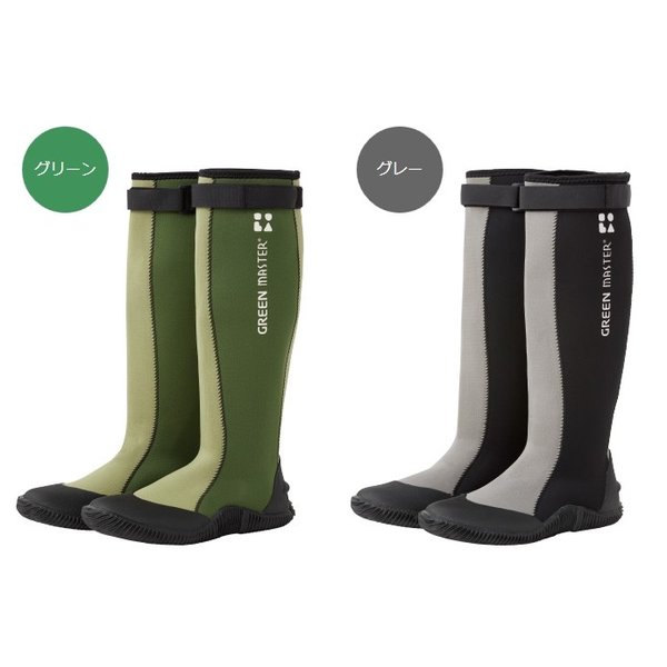 伸縮性、防水効果のあるアッパーに、グリップ力抜群のソールを採用した軽くて動きやすいブーツです。ソフトなアッパー生地により、足全体に圧迫感のない優れた柔軟性を与え、足の形状に合った快適な履き心地を実現しています。優れたフィット感と同時に素早い着脱も両立させており、スリムタイプのブーツが抱える不快なストレスを解消しています。ソールはヒールのないフラットな形状となっており、芝や畑など足場に跡や穴が残りにくいうえ、独自のグリップパターンにより優れたすべり止め効果を発揮します。ガーデニングや農作業、レジャーやタウンユースなど幅広く使える機能的なブーツです。 サイズ ■L（26.0〜27.0cm） ■LL（27.5〜28.0cm）※ 掲載商品につきましては、店頭在庫(実店舗)と共有しております。 　「在庫有り」の表示があっても、ご注文後に欠品が発生する場合が御座います。完売や欠品の場合は、誠にご迷惑をおかけ致しますが予めご了承下さいませ。