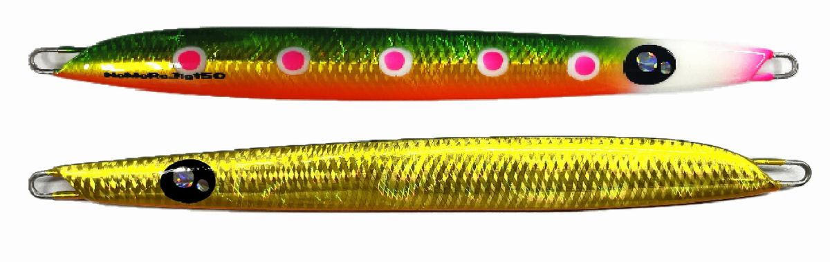 エゾハチ ナマラジグ150g #22 グリーンゴールドグロードット 蝦夷八 NaMaRaJig