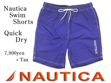 ノーティカ (NAUTICA) スイムショーツ スイムウェア スイムウエア ショーツ メンズ 水着 男性 海水パンツ 半ズボン サーフパンツ 海パン サポーター付 短パン かっこいい ゆったり おしゃれ 海 青 サーフィン ブルー シンプル 父親 彼氏 プレゼント ギフト