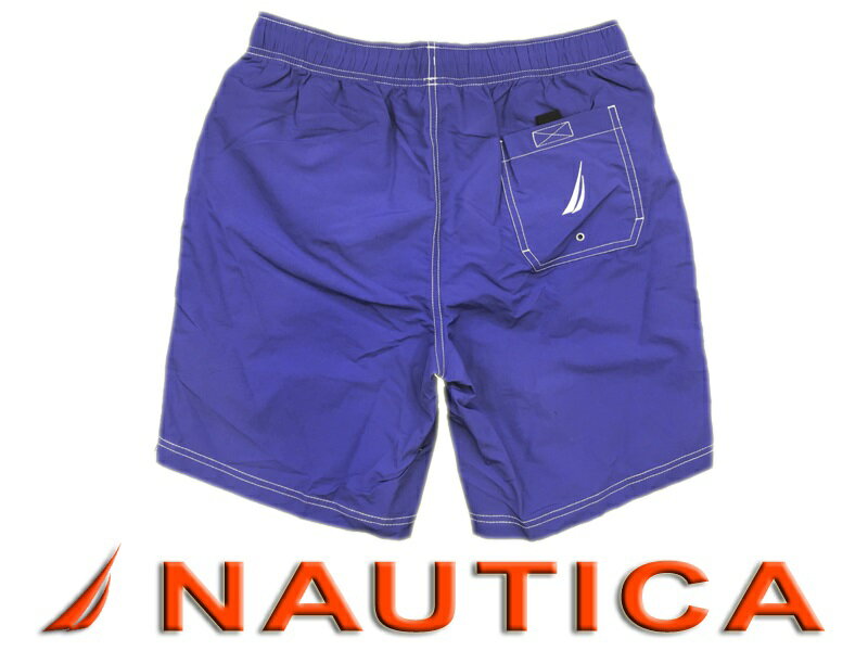 ノーティカ (NAUTICA) スイムショーツ スイムウェア スイムウエア ショーツ メンズ 水着 男性 海水パンツ 半ズボン サーフパンツ 海パン サポーター付 短パン かっこいい ゆったり おしゃれ 海 青 サーフィン ブルー シンプル 父親 彼氏 プレゼント ギフト