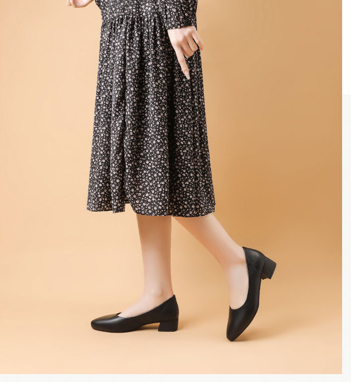 ＼期間限定300OFF／ポインテッドトゥパンプス ローヒールパンプス フラットパンプス 痛くない 柔らかい フラットシューズ 歩きやすい パンプス オフィス 通勤 ブラック 幅広 疲れない 本革 牛革 レザー 太ヒール ぺたんこ 美脚 仕事用 5cmヒール 卒業式 入学式 northenfarm01-10046100 Northen Farm サンプル画像2